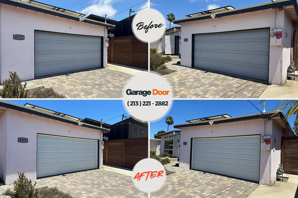 Before and after: garage door repair Orchard Grass Hills, KY